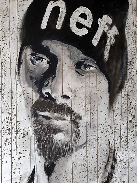 Snoop Dog - Sänger #Acrylicpunk on canvas painting 2020 by #York 100x80 cm